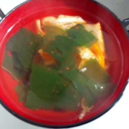 キムチをスープに入れたの初めてでちょっとドキドキしましたが、おいしくてびっくりです！＾＾　また作ります。ごちそうさまでした。